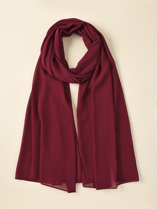 Faux Pearl Chiffon Headscarf