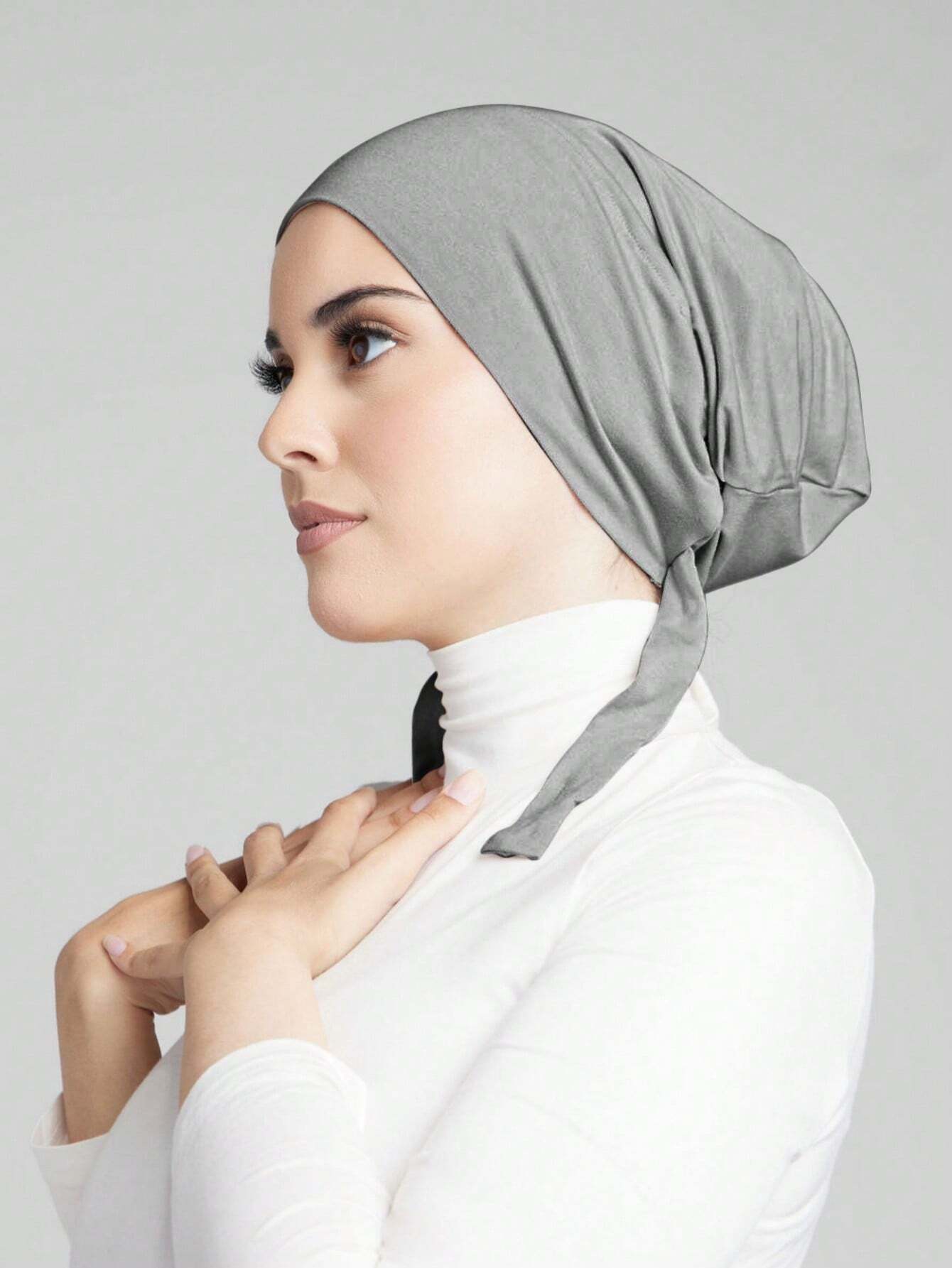 Plain Simple Fashion Soft Tie Up Turban Head Wrap Hijab Cap Headband
