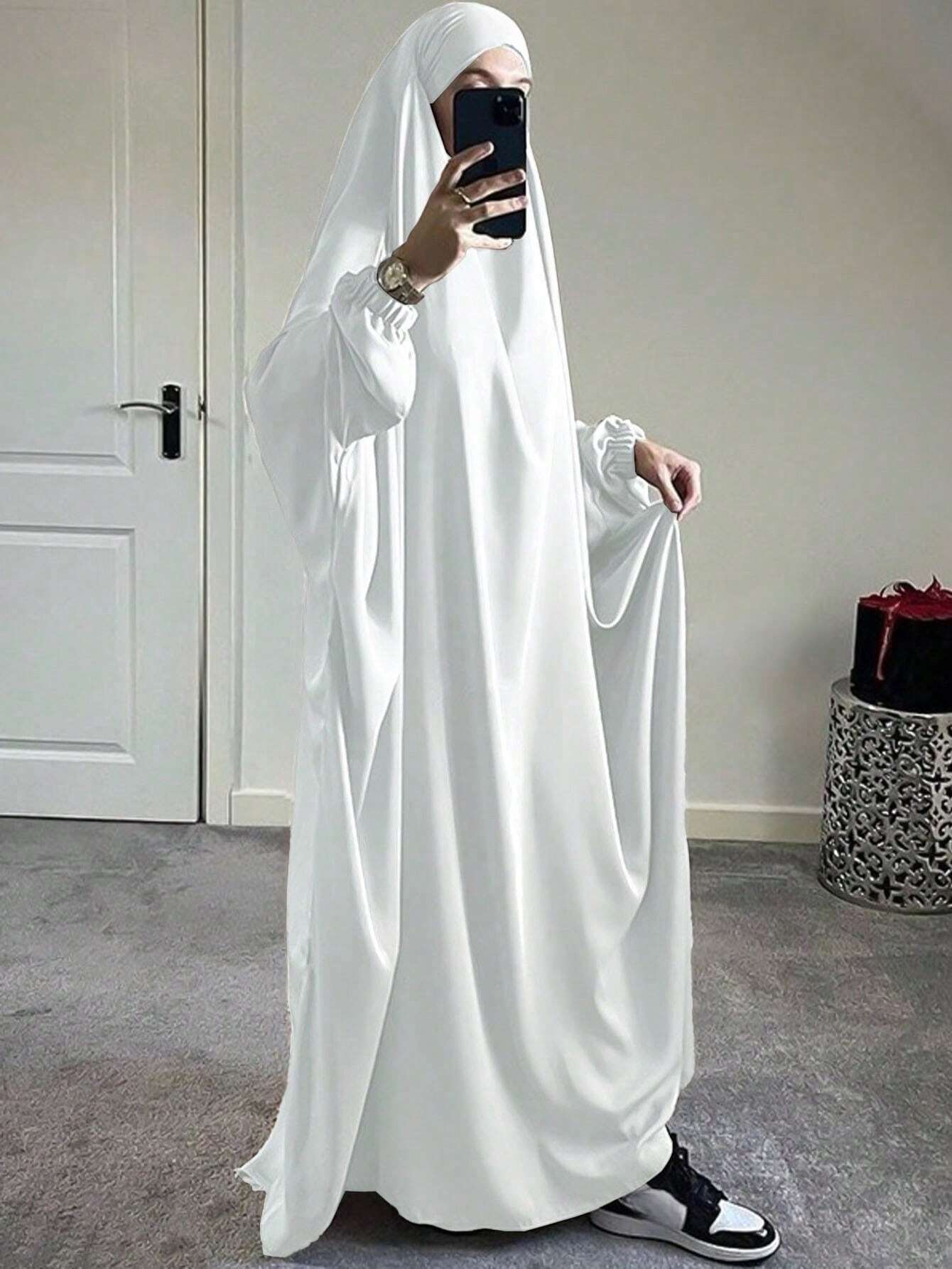 Women's Plain Color Nida Fabric Breathable & Soft Abaya