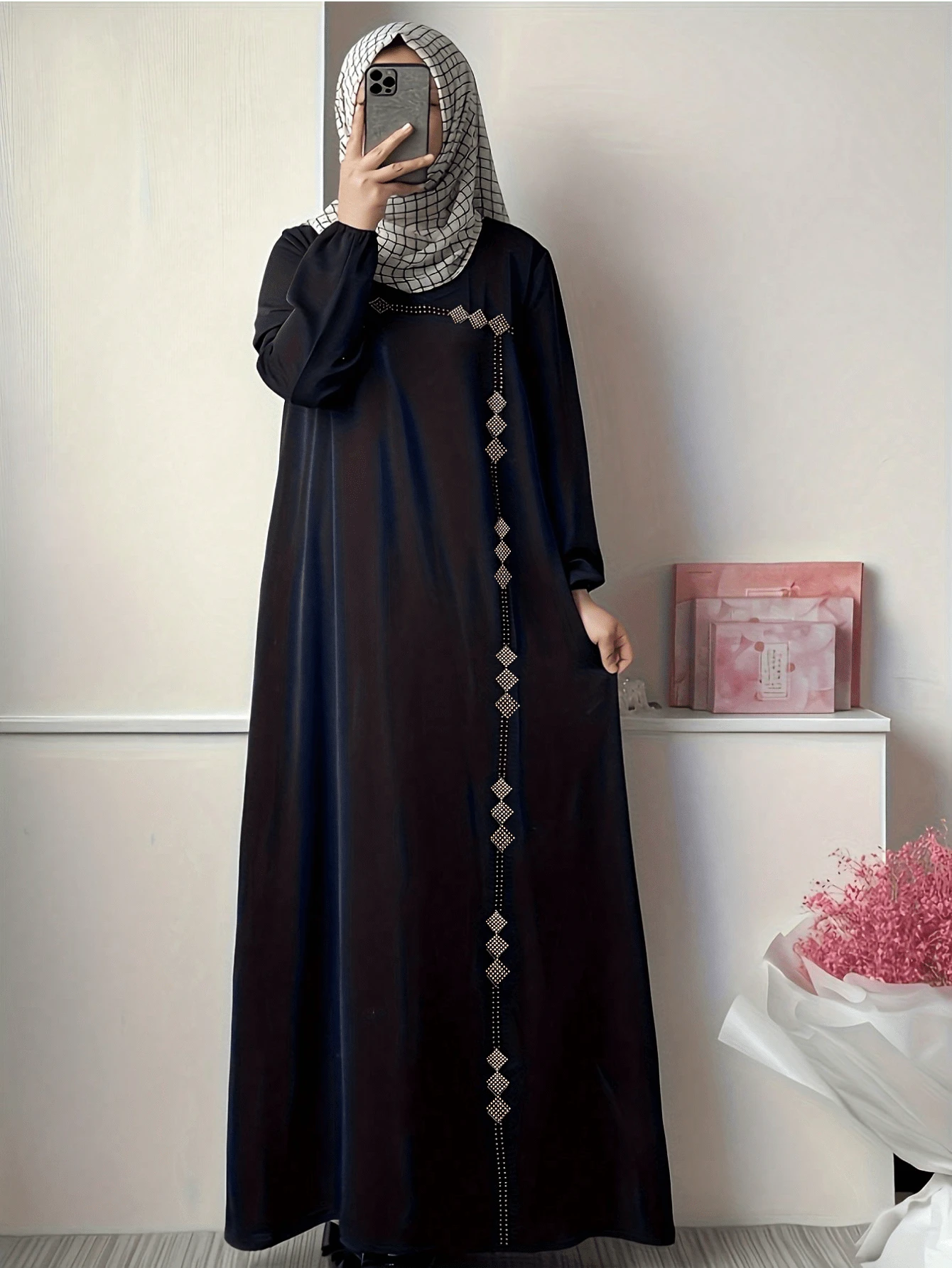 Women's Fashion Casual Belted High-end Dignified Long Sleeve Dress