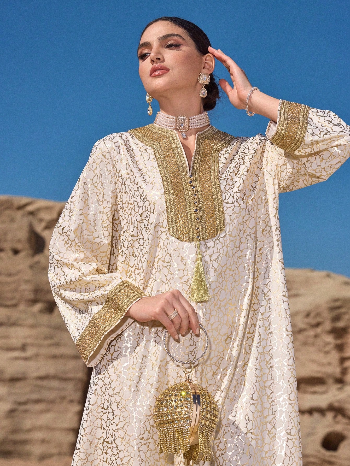 Women's Elegant Turkish & Arabian Traditional Long Dress