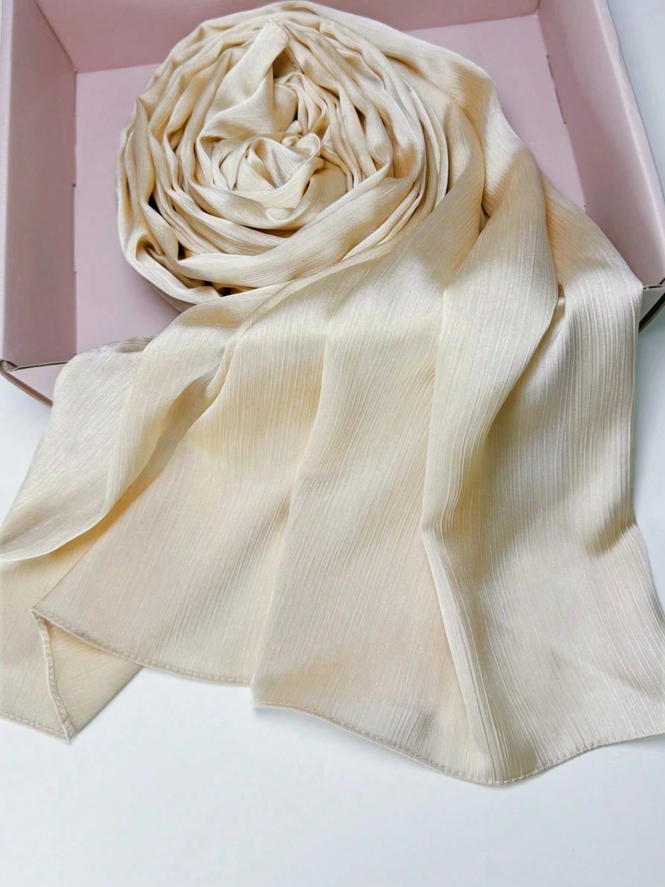 Elegant 1pc Crinkled Satin Hijab Scarf for Daily Life for Outdoor and