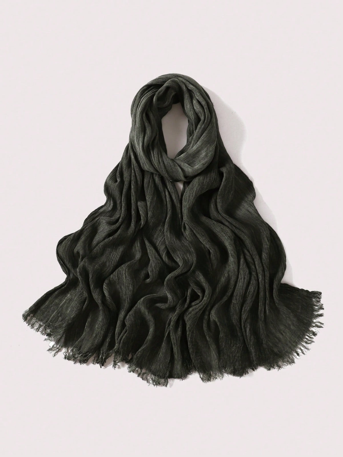 Pleated Modal Tassel Hijab
