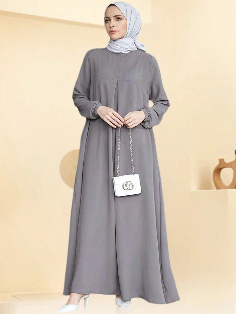Women's Gray Loose Long Abaya
