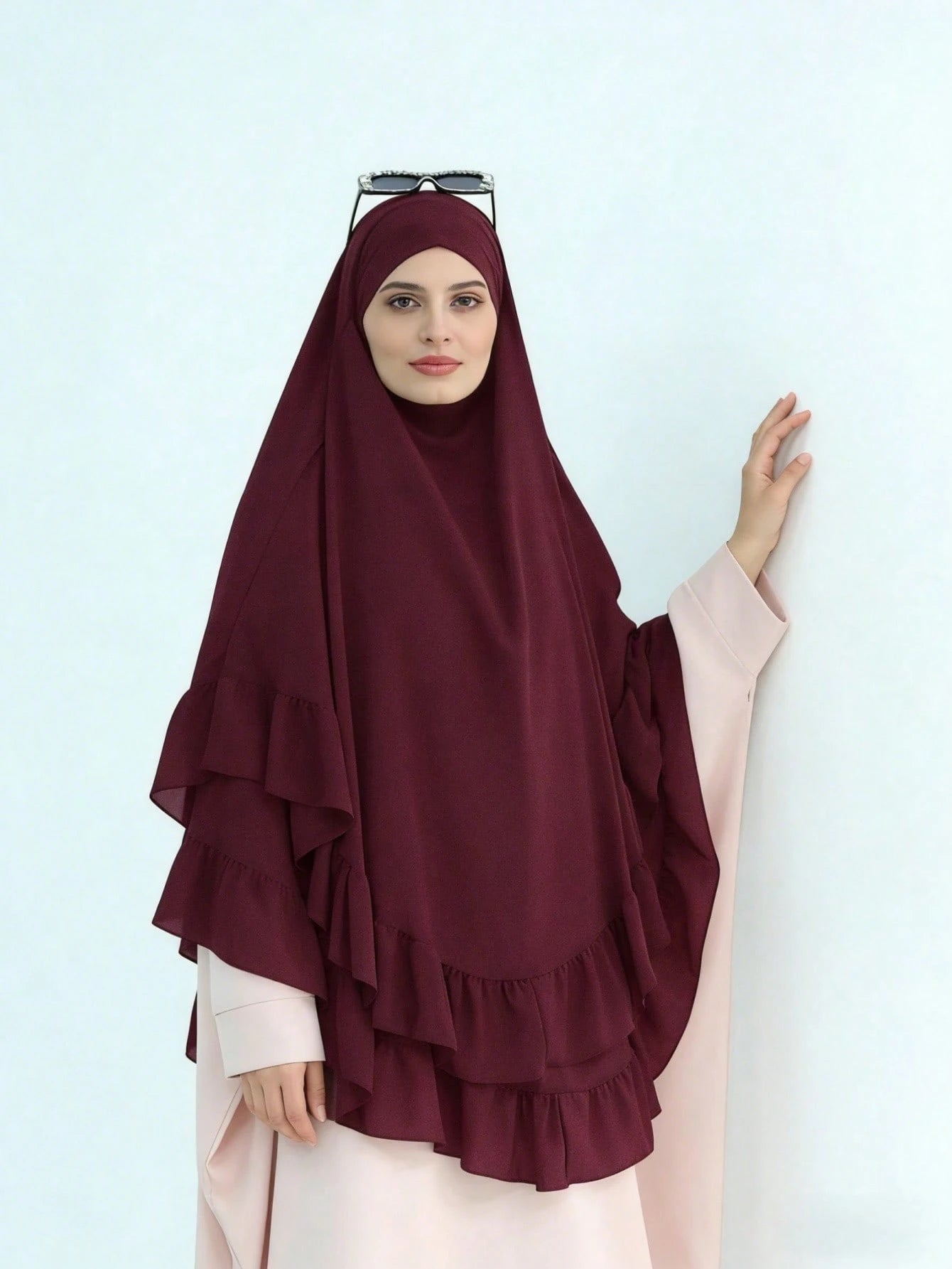 Women's Elegant Sweet Tie-up Three-layer Headscarf