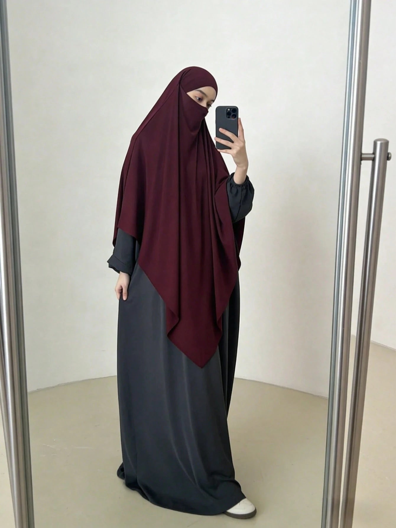Solid Color Jersey Hijab with Tie