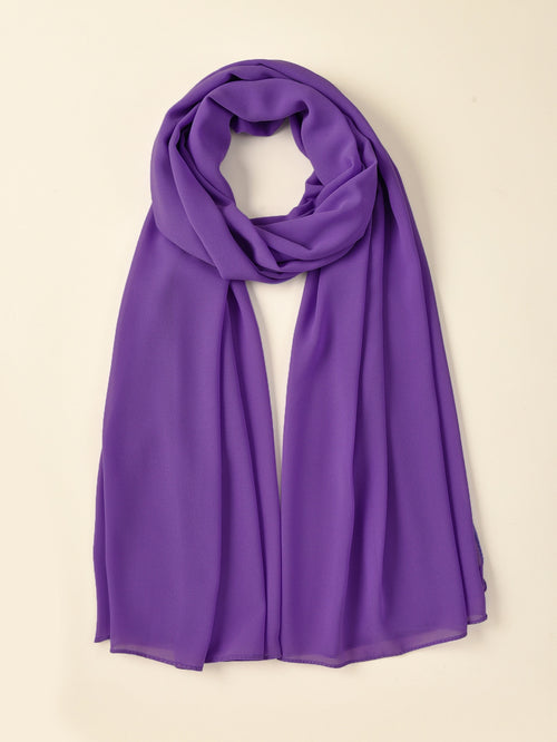 Faux Pearl Chiffon Scarf Wrap