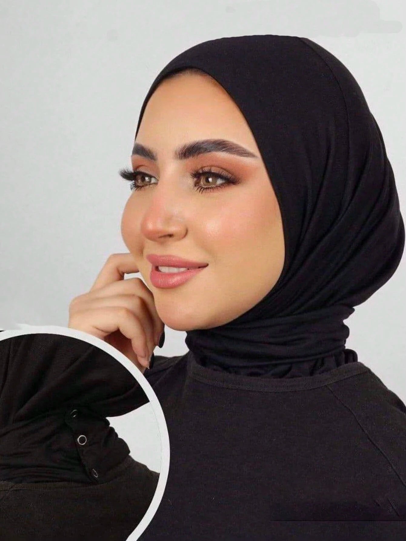Women Abaya Accessories Convenient Buttoned Sports Instant Hijabs