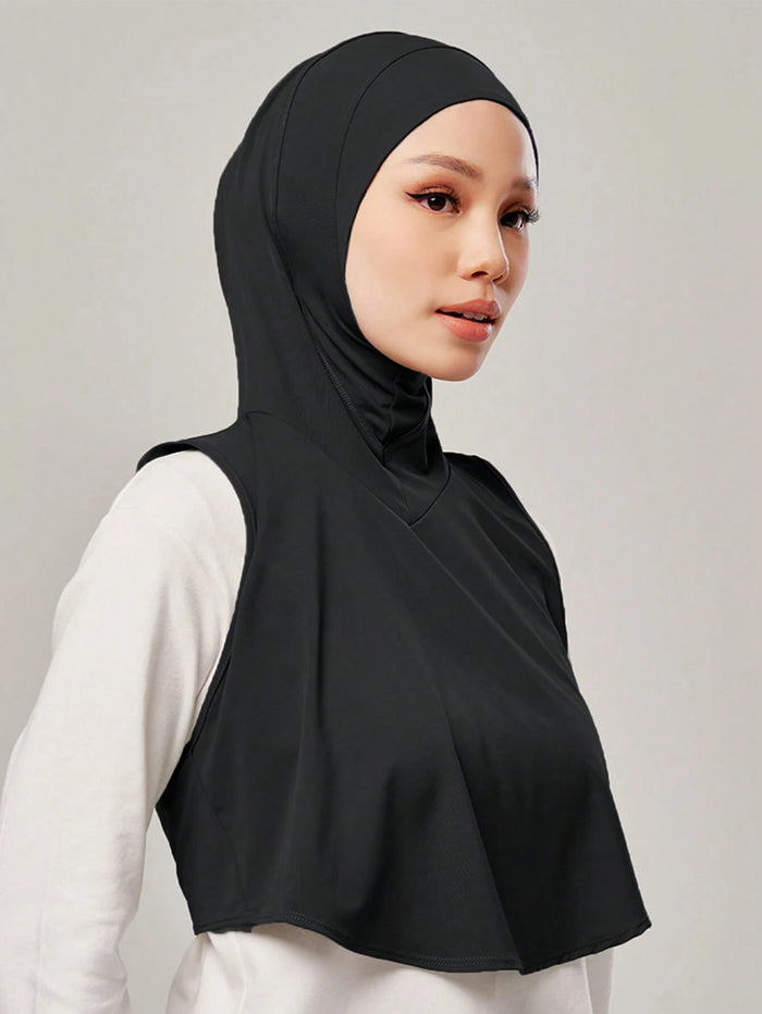 Plain Sports Hijab Caps Comfortable Soft Viscose Versatile Headwrap