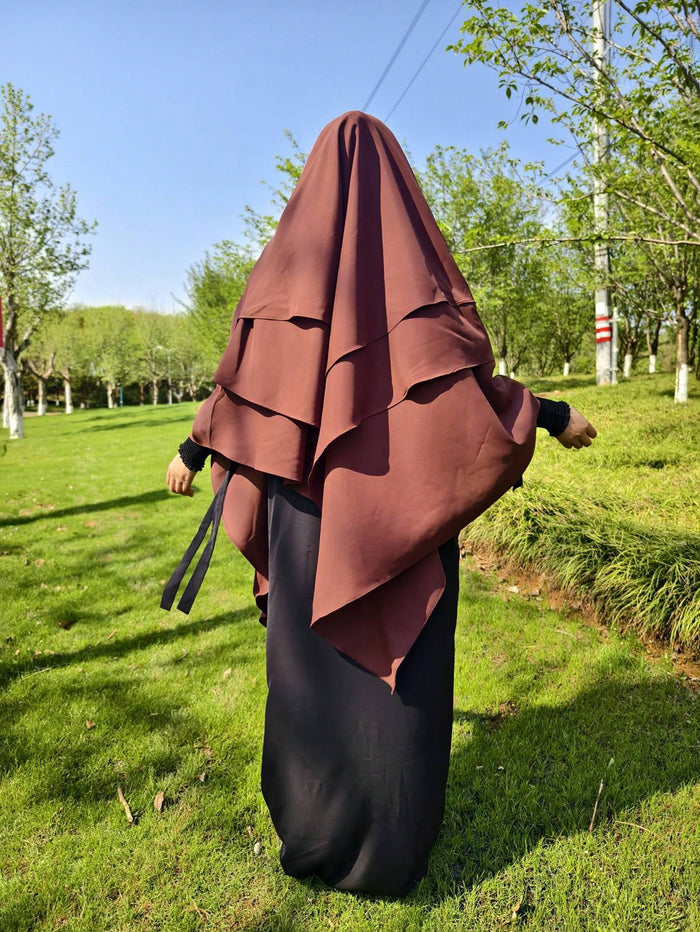 Women Solid 3-layer Thin Windproof Headscarf