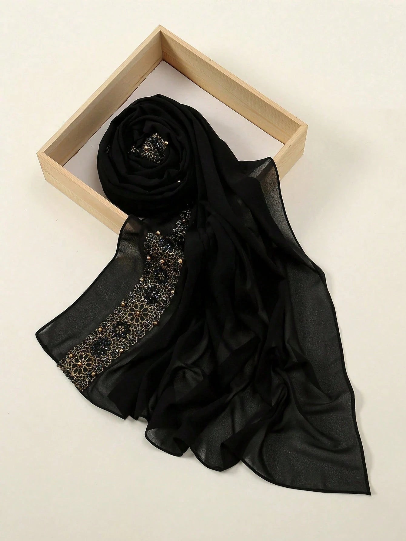 Women Sequin Lace Headscarf
