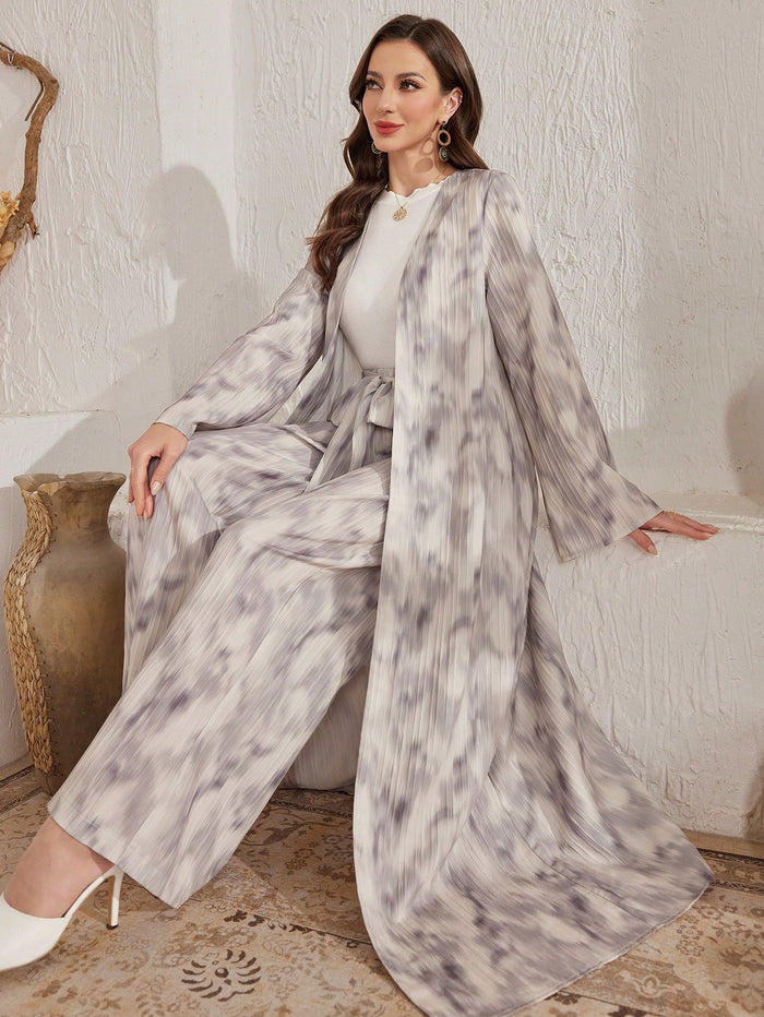 Women Casual Minimalist Long Sleeve Top and Pants Set