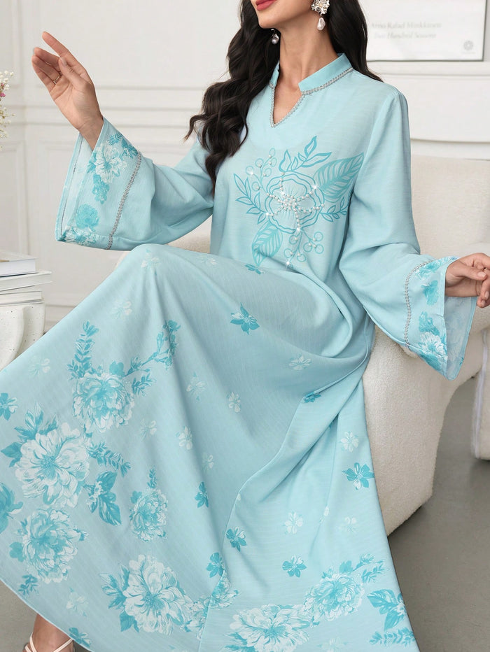 Women Long Sleeve Arab Style Dress