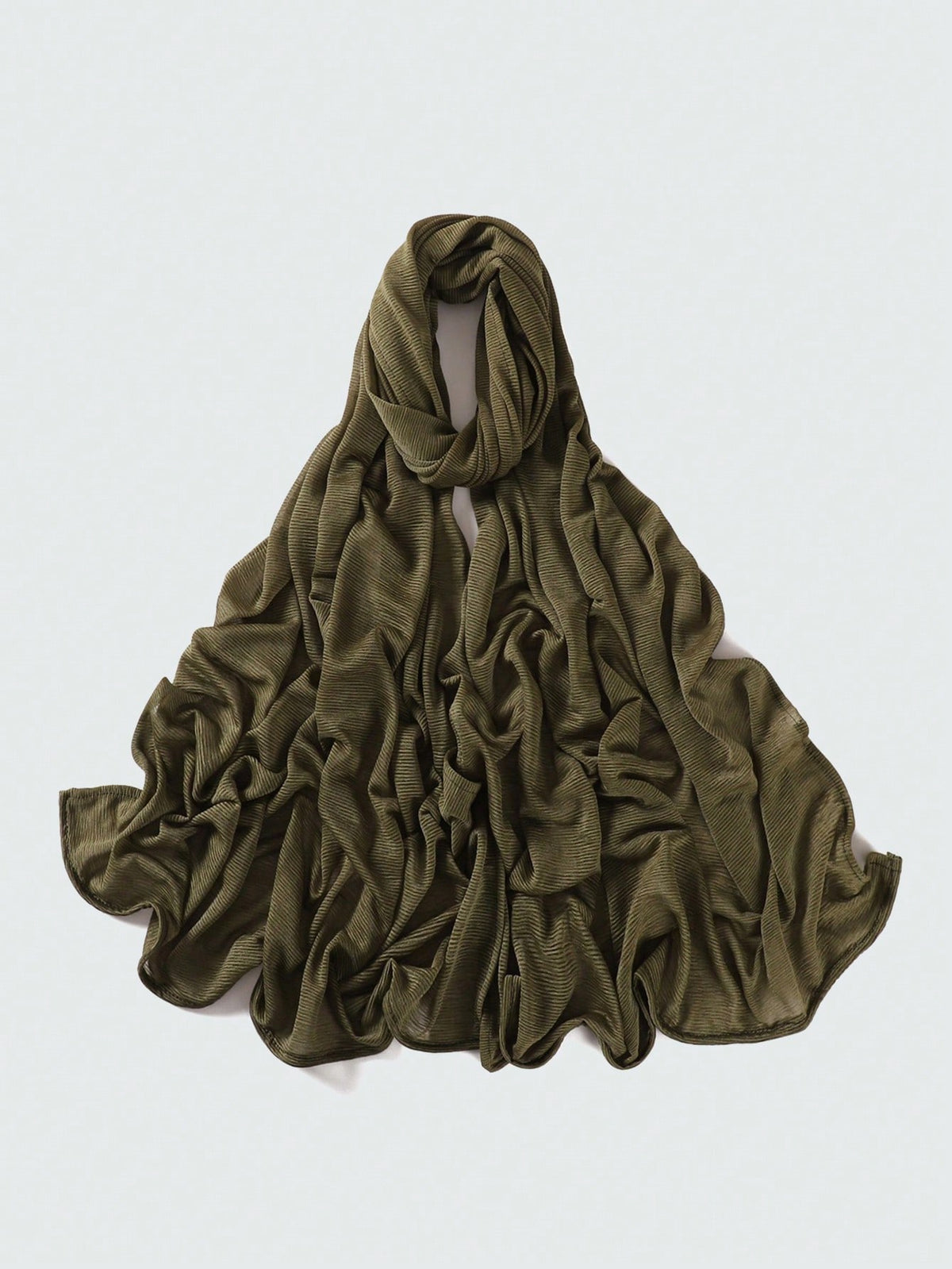 Pleated Jersey Hijab — Stretchy Crinkle Scarf