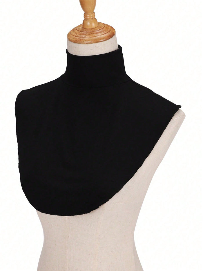 Women's Elegant Solid Color Pleated Neck Cover