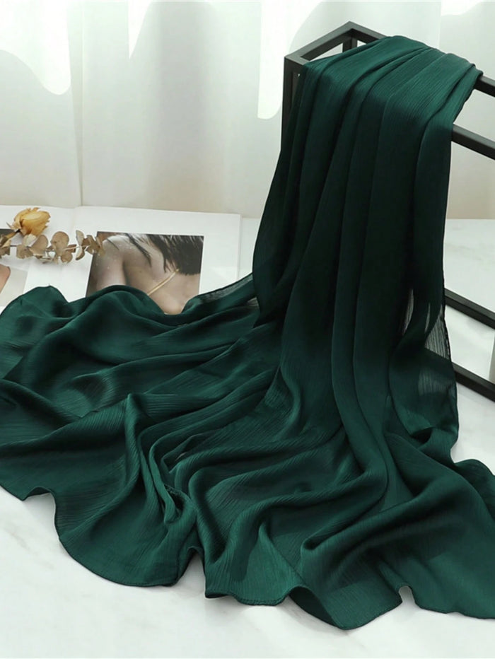 Crinkled Satin Hijab Scarf