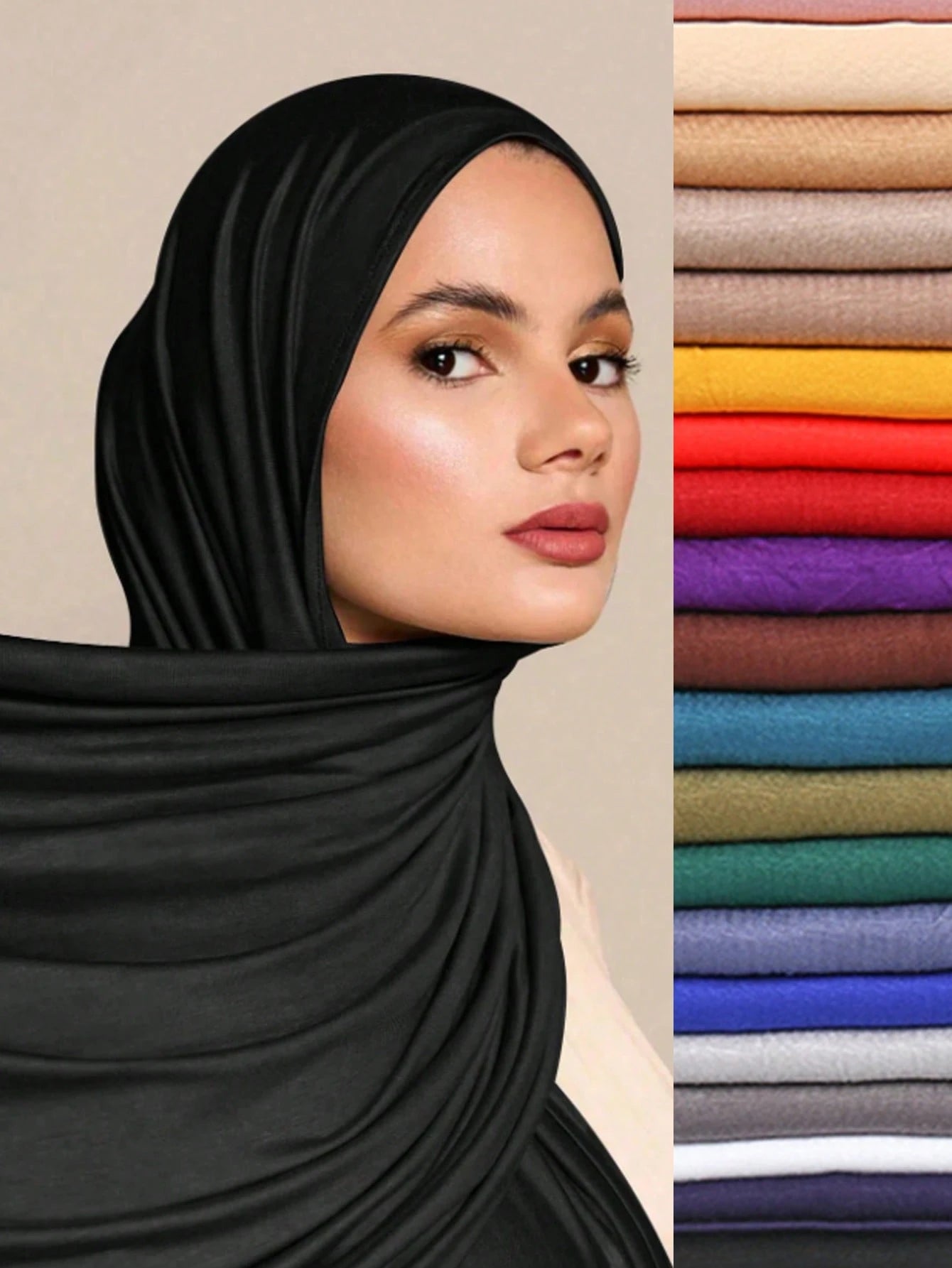 Plus Size Knitted Shawl Scarf Soft Casual Solid Color Women S Scarf