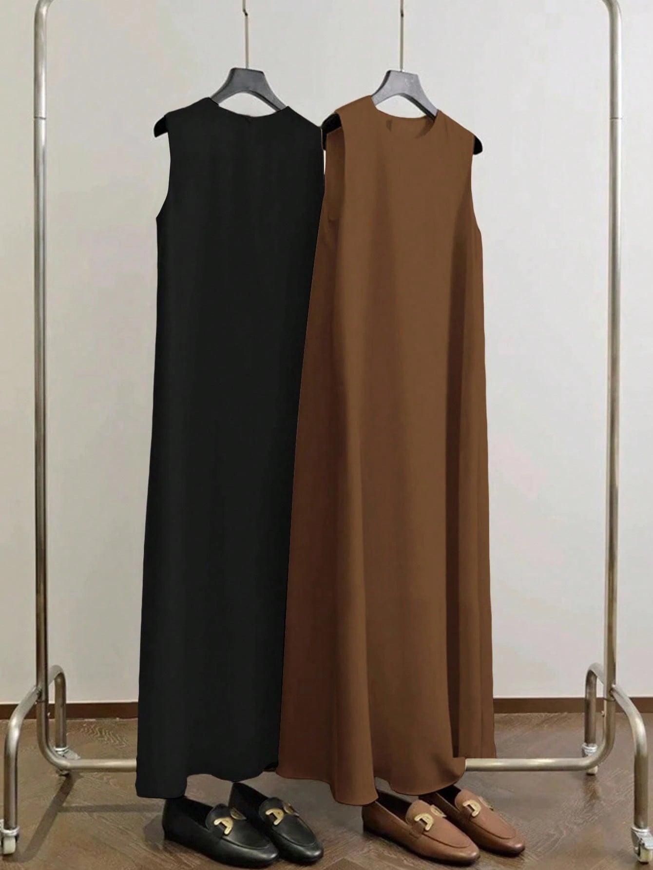 Minimalist Solid Color Dress