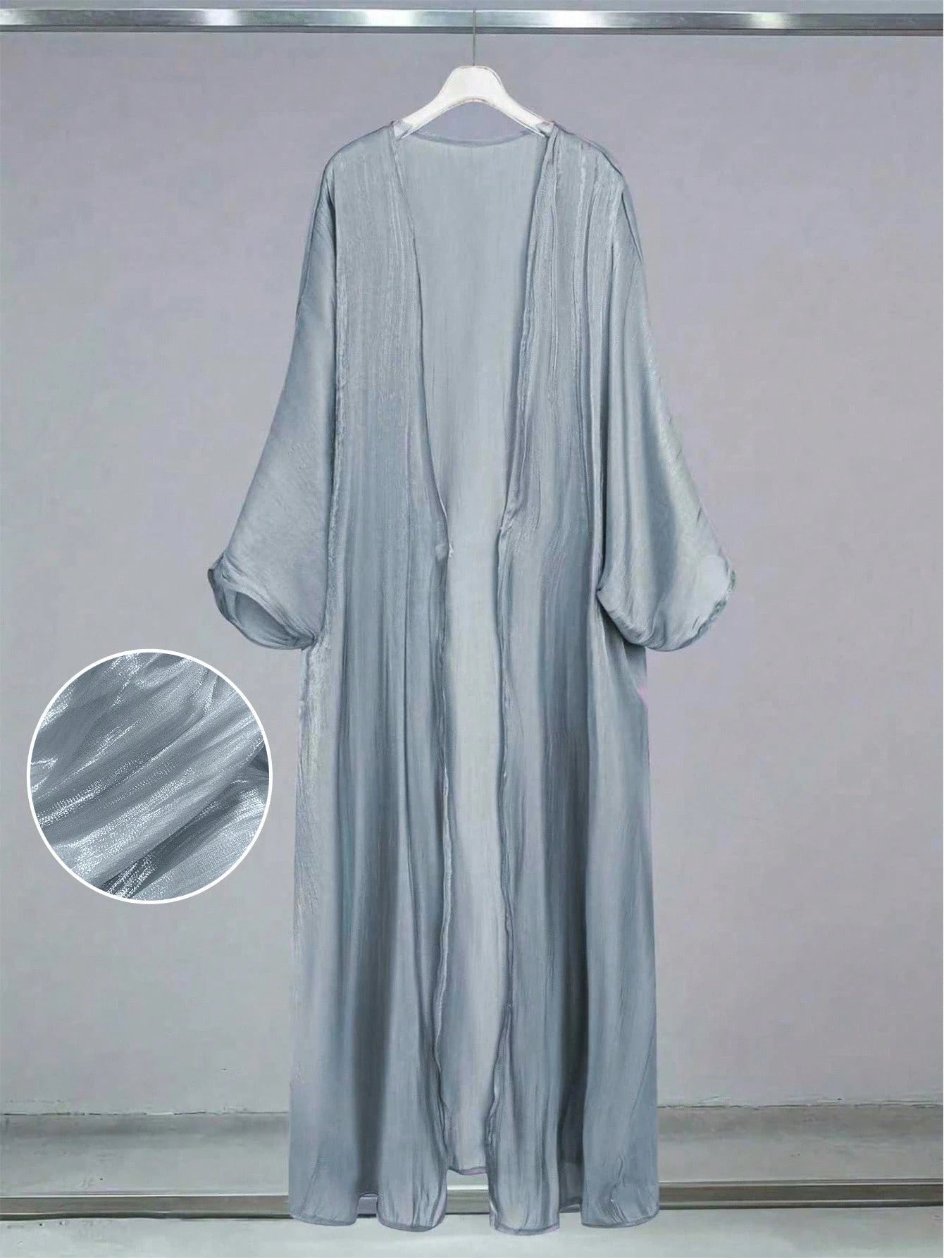 Elegant Long Sleeve Solid Color Modest Arabian Abayas Robe