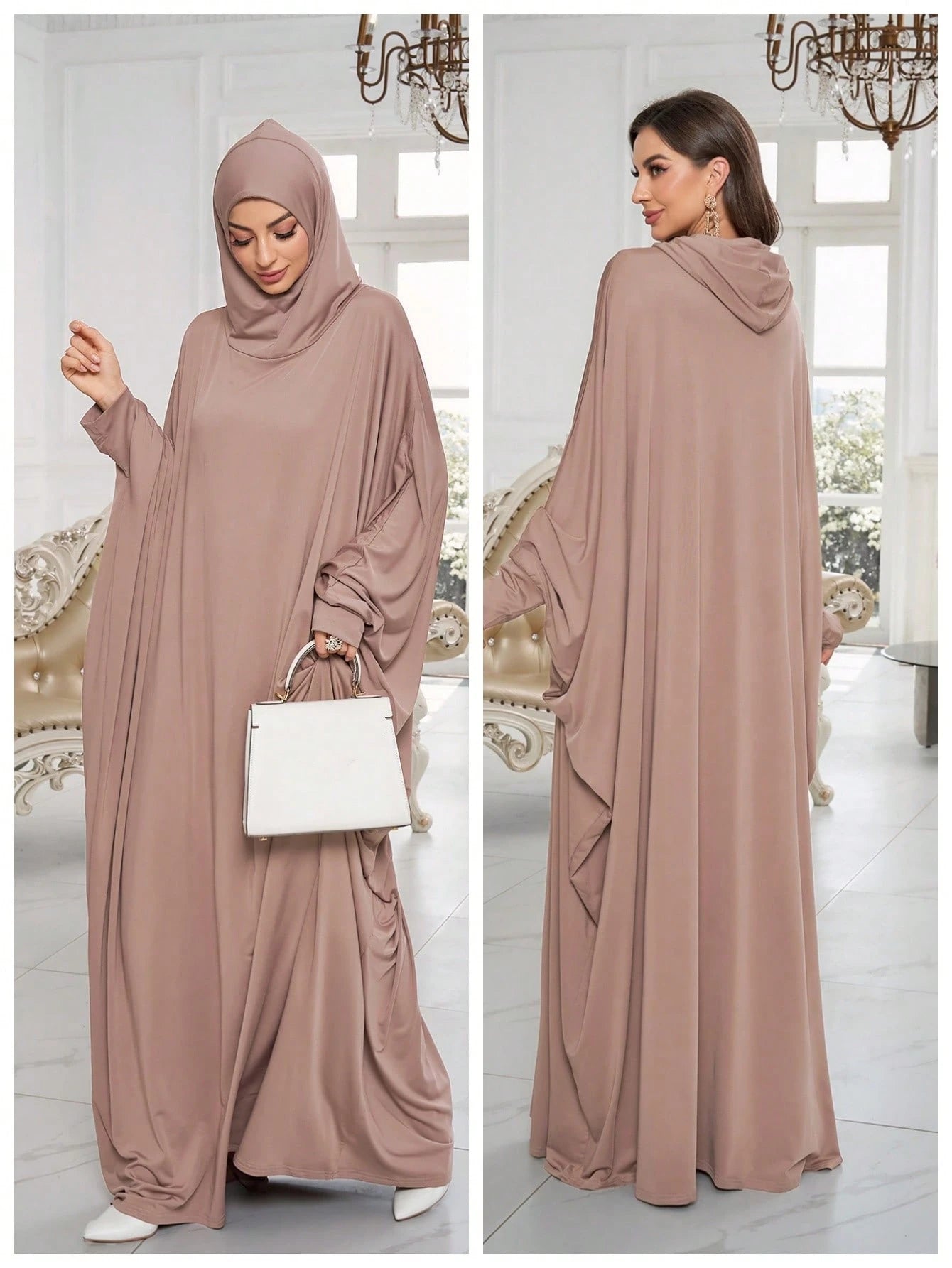 Jersey Hooded Abaya