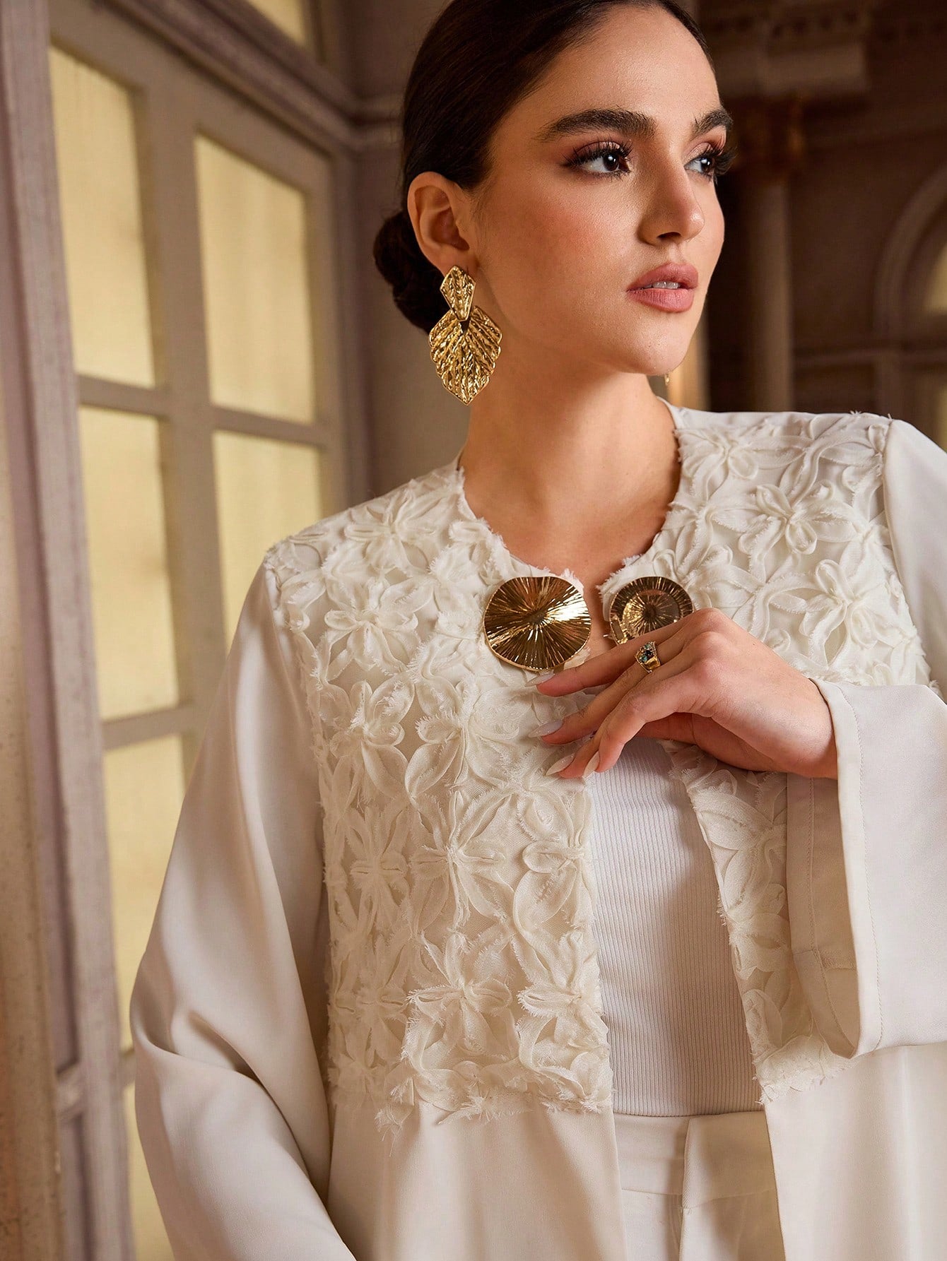 Women's Solid Color Elegant Arabic Abaya Clothes Abayas Dubai Luxury