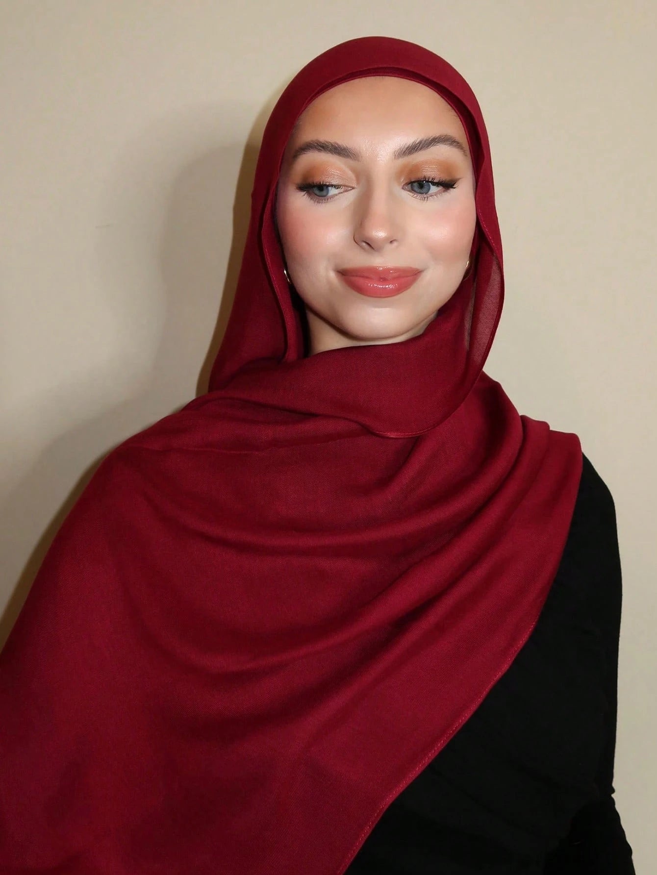 Women's Solid Color Edged Headscarf