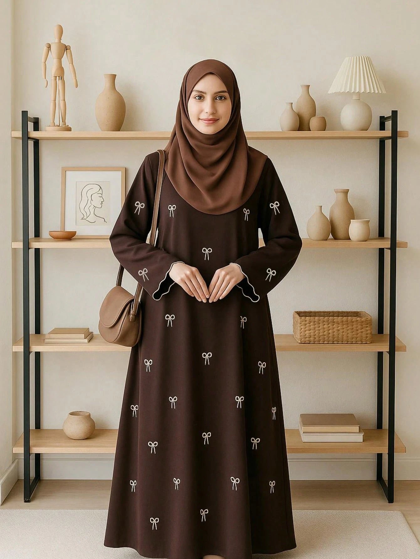 Luxury Dubai Butterfly Embroidery Abaya Women Modest Dress Islamic