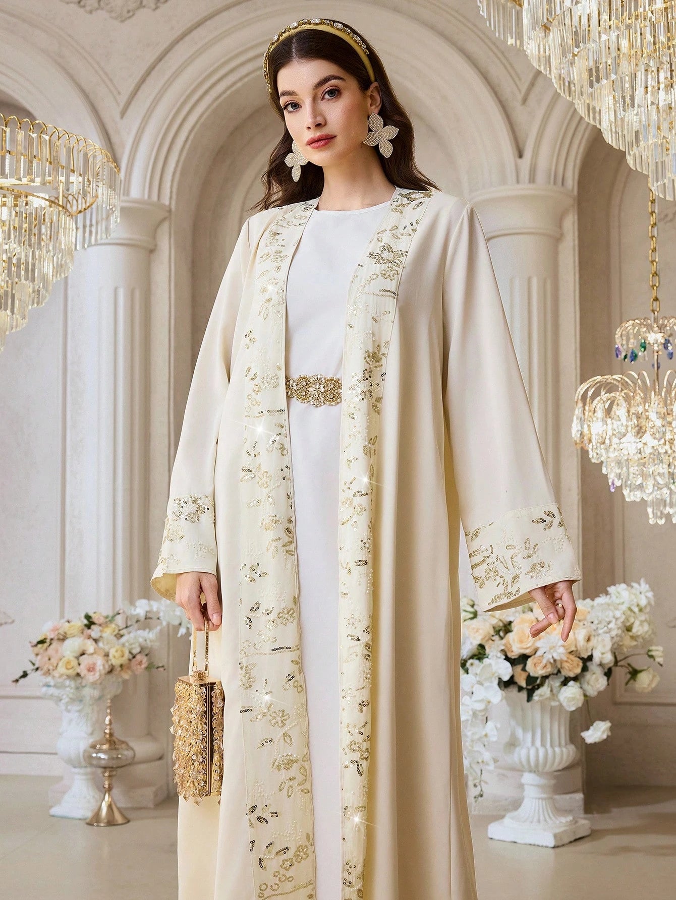 New Elegant Sequin Embroidered Loose Casual Versatile Romantic Vibe