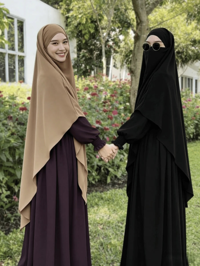 Solid Color Nida Fabric Hijab Headscarf