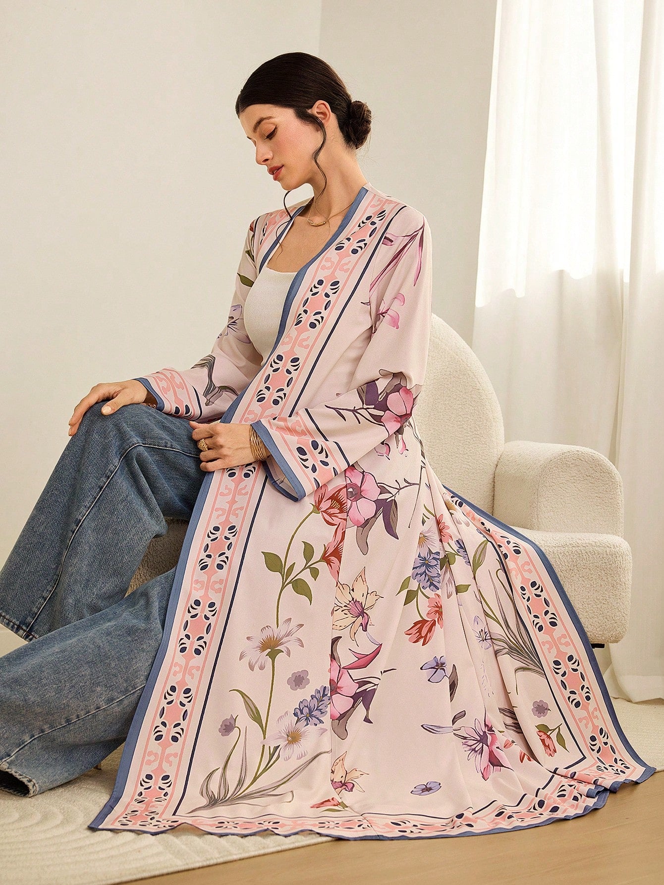 Women's Printed Turkish Maxi Dress