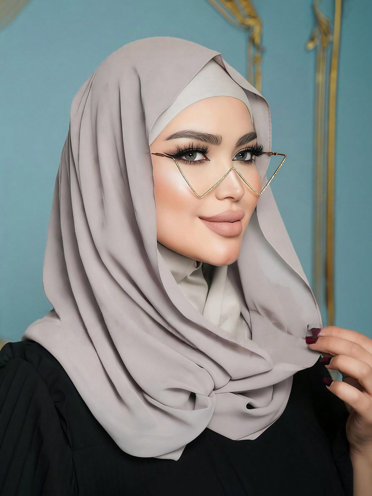 Pull-On Instant Chiffon Hijab — Built-In Cap, No Pins