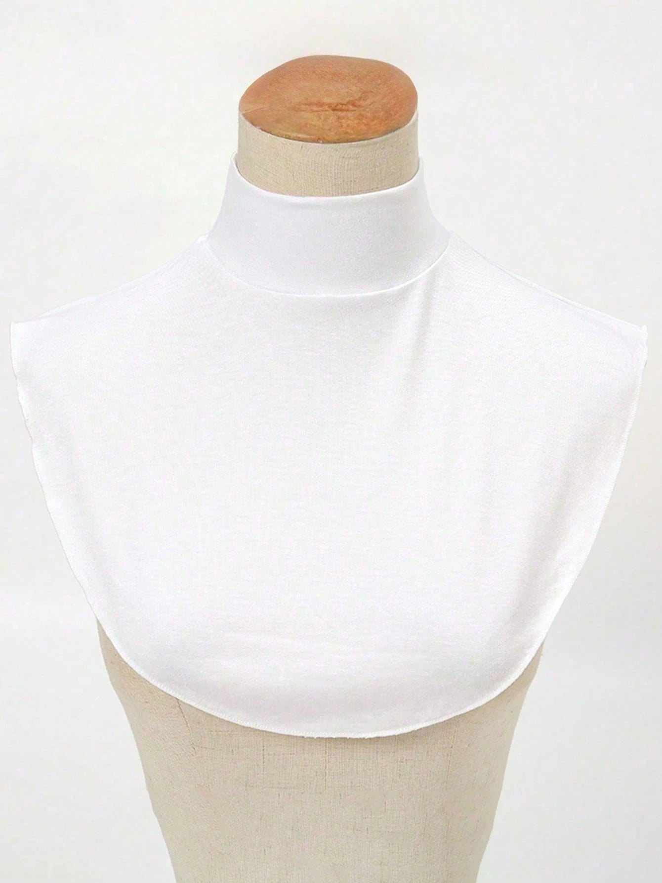 Women Elegant Solid Color Pleated Neck Cover