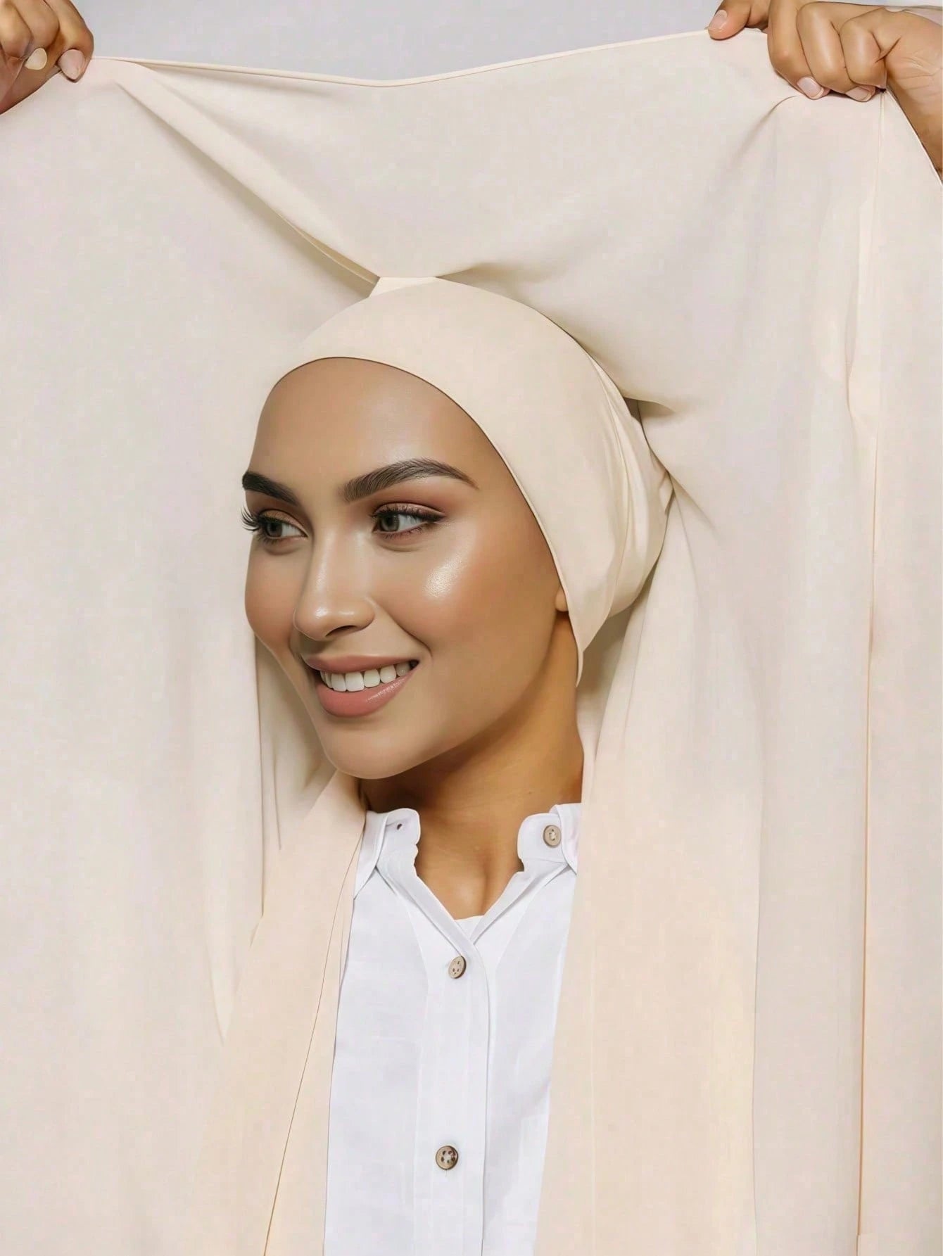 3-in-1 Magnetic Instant Chiffon Hijab